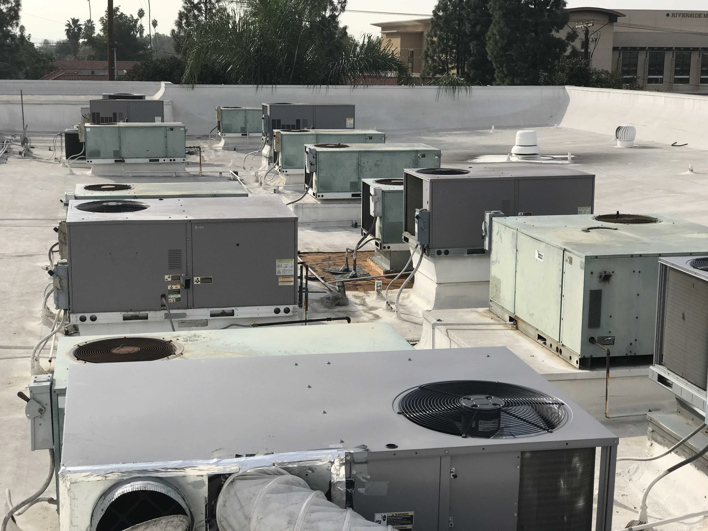 Flat commercial roof inspection in Albany New York